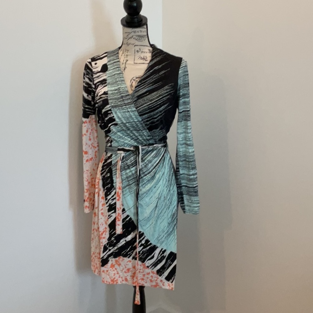 Stylish Multicolor Wrap Dress